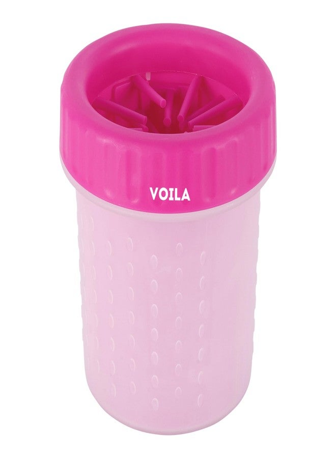 Voila Dog Paw Cleaner Cup, Portable & Easy-to-Use Pet Paw Washer for Dogs & Cats, Gentle Silicone Bristles for Safe Cleaning, Ideal for Small, Medium & Large Breeds, (Pack of 2) Pink - Image 2